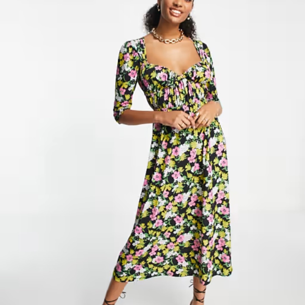 NET asos floral dress